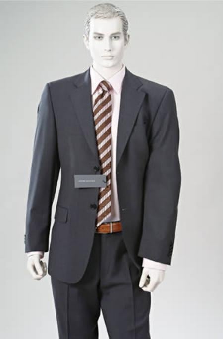 Double Vent Cahrcoal Gray Super 2 BUTTON Cheap Priced Business Suits Clearance Sale