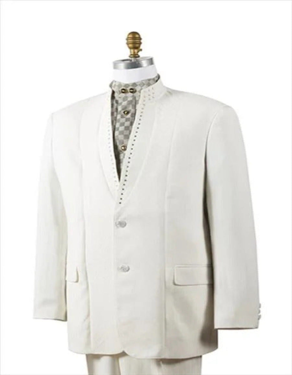 Cowboy Tuxedo With Trim Collar & Rhinestone Detail