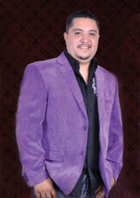 Men's Cotton/Rayon 2 Button Sport Coat Side Vents Purple