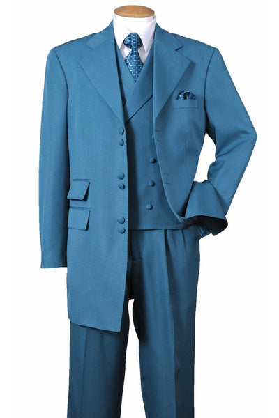 Men’s Turquoise Double Breasted Zoot Vest