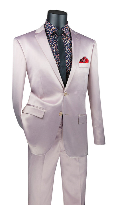 Ultra Slim Fit Sharkskin 2 Piece Suit by Vinci