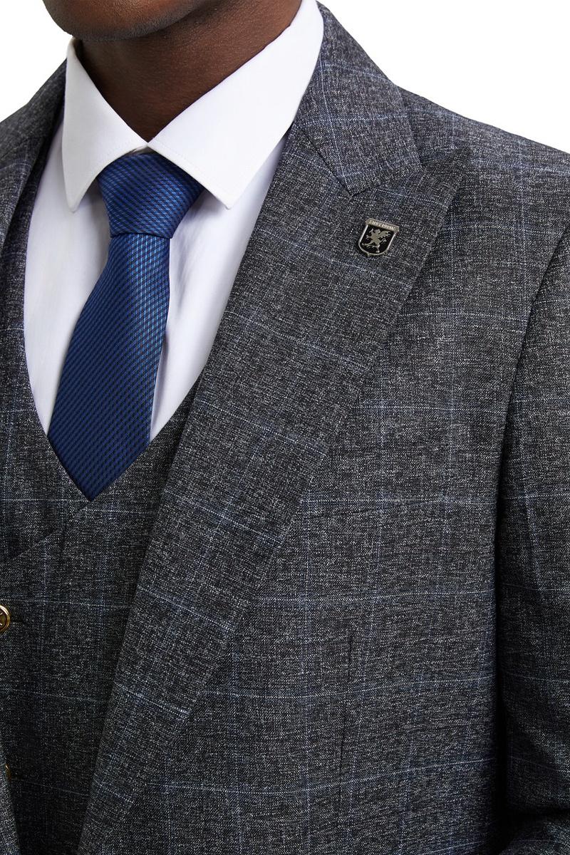 Stacy Adams Charcoal Windowpane Suit with Vest