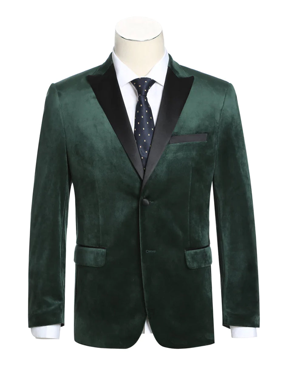 Hunter Green Velvet Tuxedo Dinner Jacket