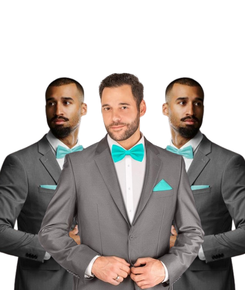 Groom & Groomsmen Medium Grey ~ Gray Not Dark or Light Slim Fit Suit 2 Button Suit + Vest