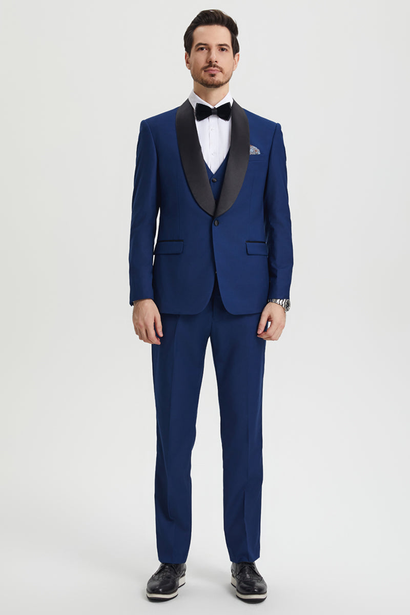 Stacy Adams Indigo Shawl Lapel Tuxedo