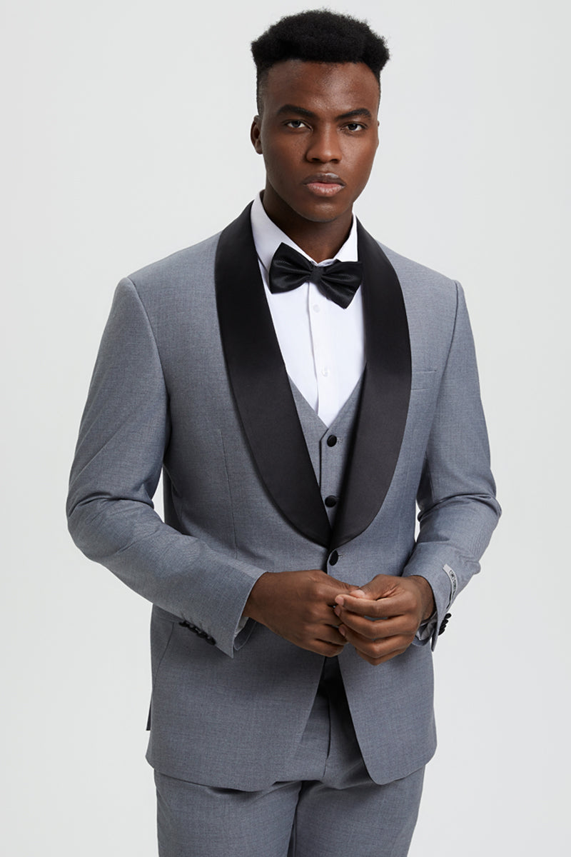 Stacy Adams Grey One Button Tuxedo