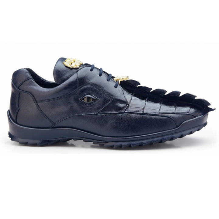 Belvedere Vasco Croc & Calf Sneaker Night Blue