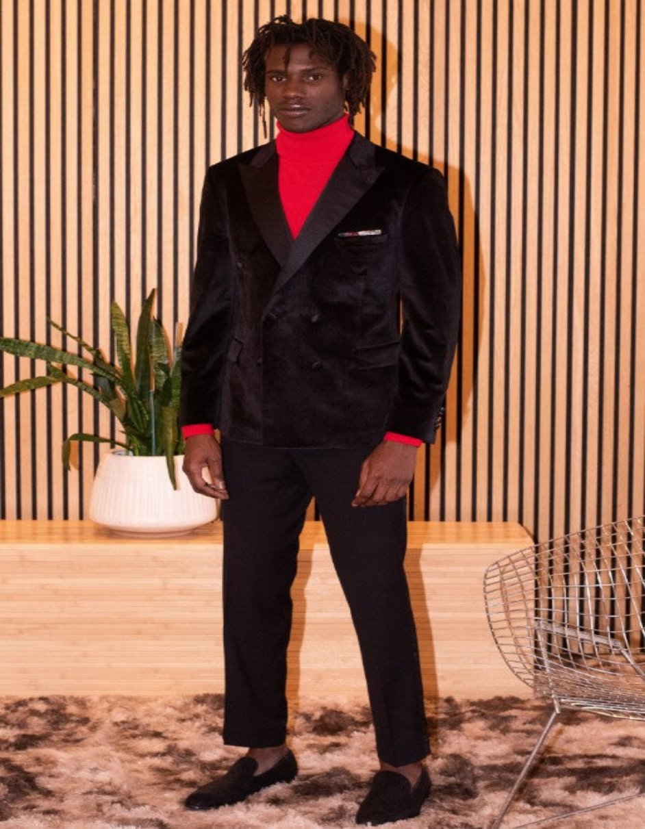 Double Breasted Velvet Tuxedo Dinner Suit