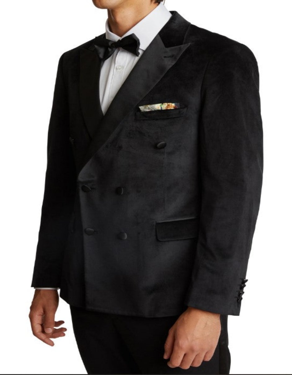 Double Breasted Velvet Tuxedo Dinner Suit