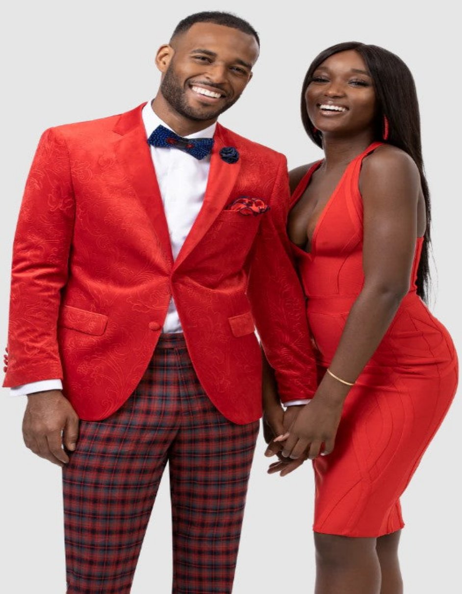 Red Velvet Paisley Dinner Blazer