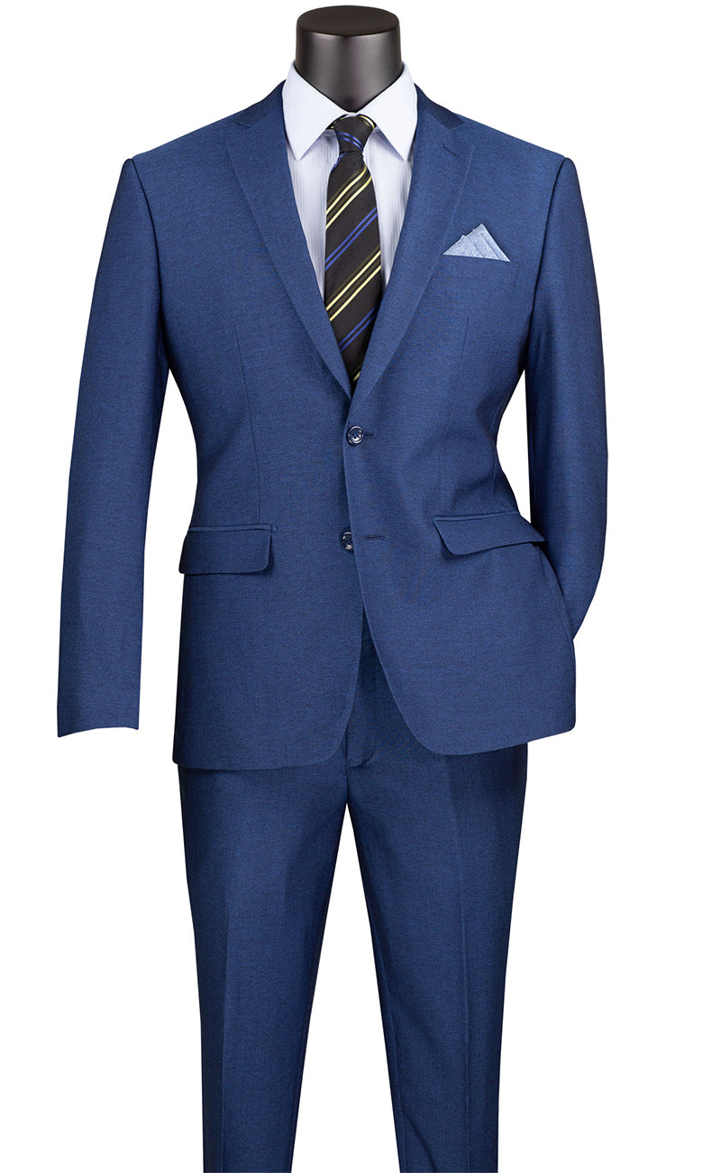 Men's Slim Fit Blue Single Breasted Suit