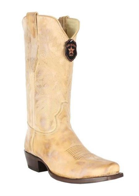 Men's Vintage Honey 7 Toe Los Altos Boots Genuine Premium Leather Cowboy Handmade Dress Cowboy Boot Cheap Priced For Sale Online