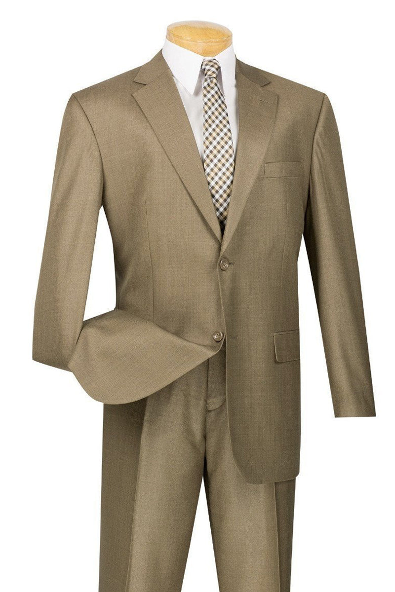 Modern Fit Taupe 2-Button Suit by Vinci