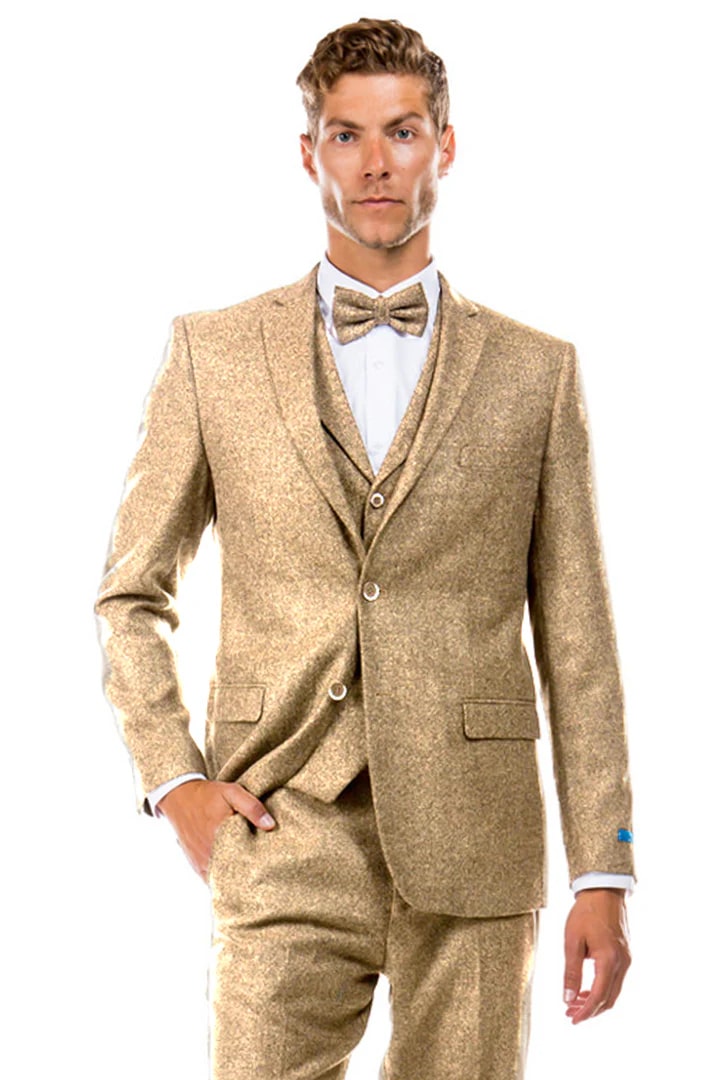 Tan Wedding & Groomsmen Vintage Suit