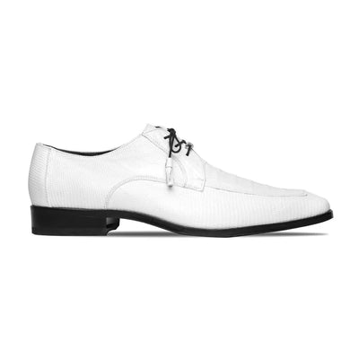 Merida White Oxfords in Lizard & Caiman Crocodile