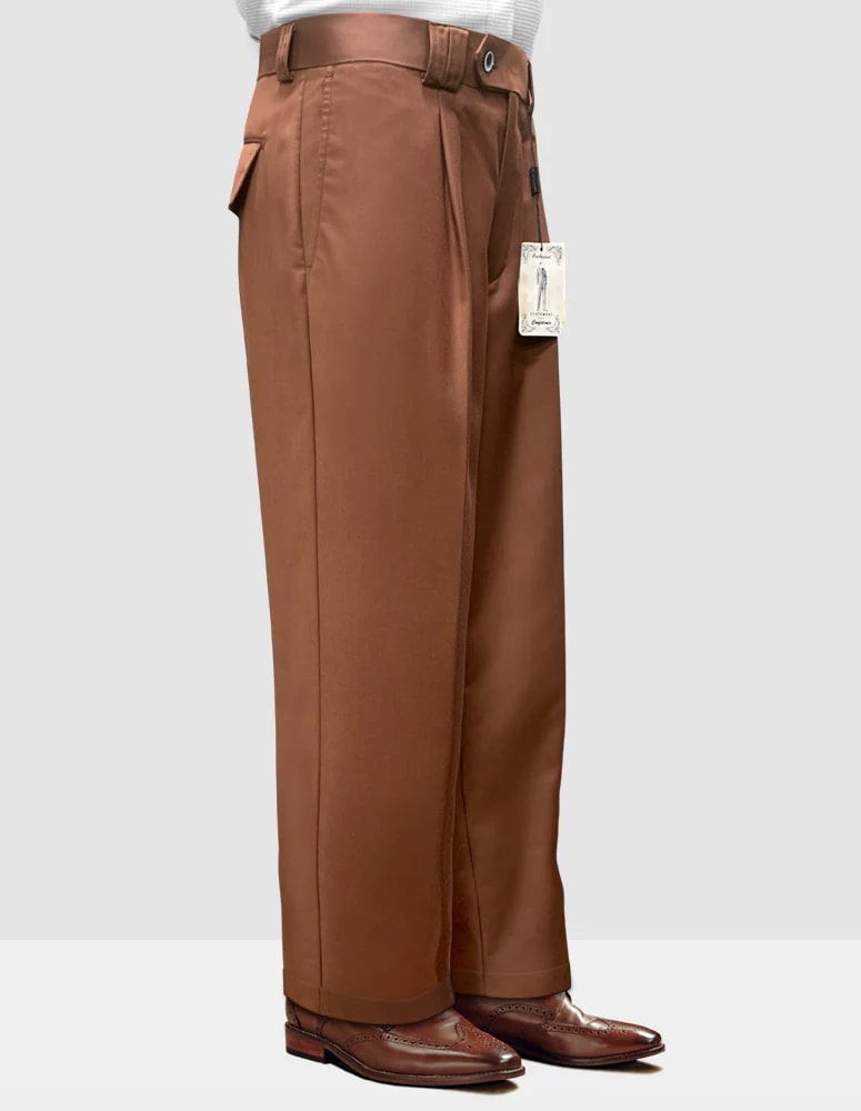 Solid Color Wide Leg Pants in Copper