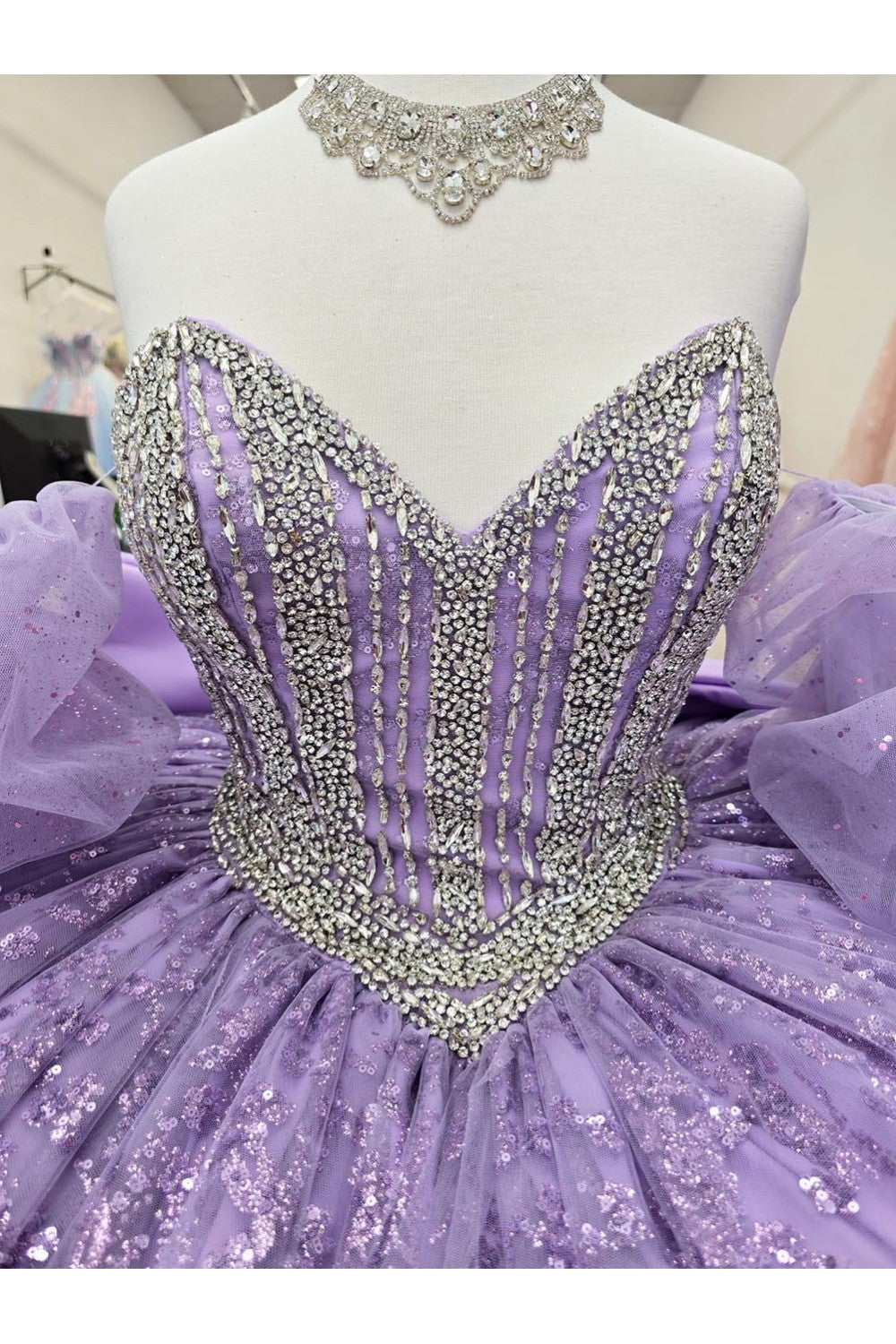 Strapless Bow Ball Gown by Bella Princess PQ1080