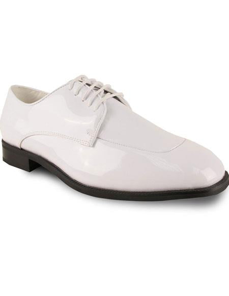 Men's Oxford Formal Tuxedo White Patent for Men's Prom Shoe & Wedding Lace Up Dress Oxford For Men Perfect for Wedding - Men's Shiny Tuxedo Shoe main image 0