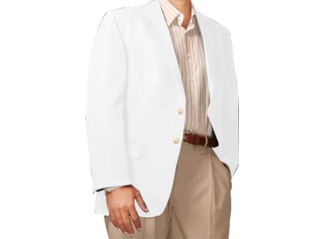 Men's Two Button Blazer white (Men + Women)
