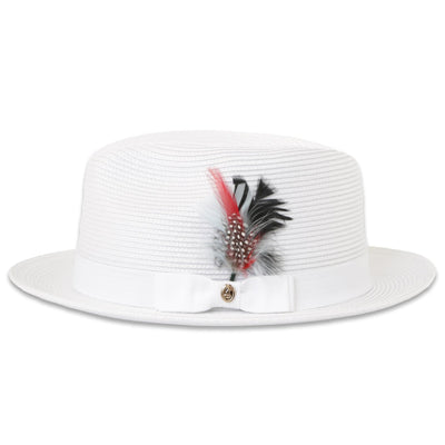 Tapa White Fedora β Menβs Crushable Straw Dress Hat