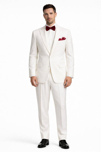 White Classic Fit 2-Button Wedding Tuxedo