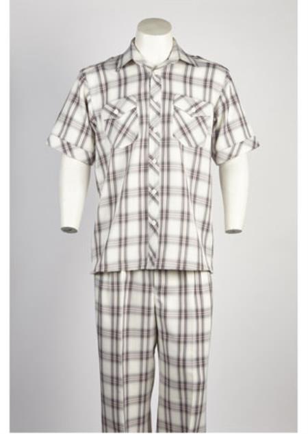 Men's Canto Casual Two Piece Walking Outfit For Sale Pant Sets Suit Wine Black