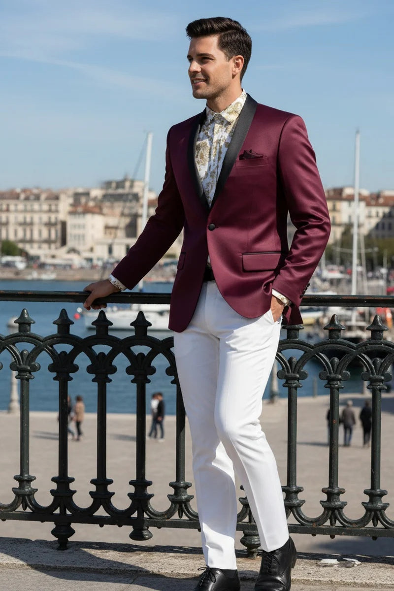 Wine Tuxedo Jacket