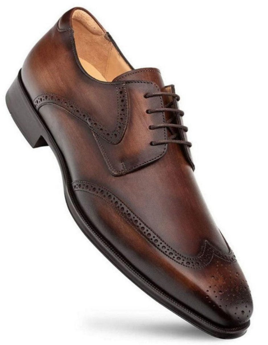 Mezlan Brown Wingtip Oxford Dress Shoe
