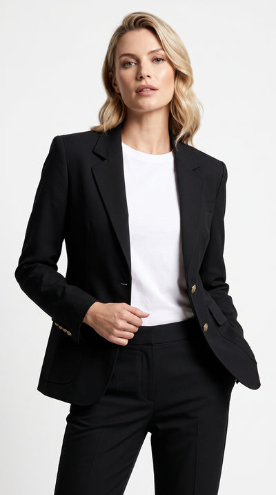 Men’s Black Blazer Sport Coat, Matching Men’s and Women’s Formal Dress Jacket
