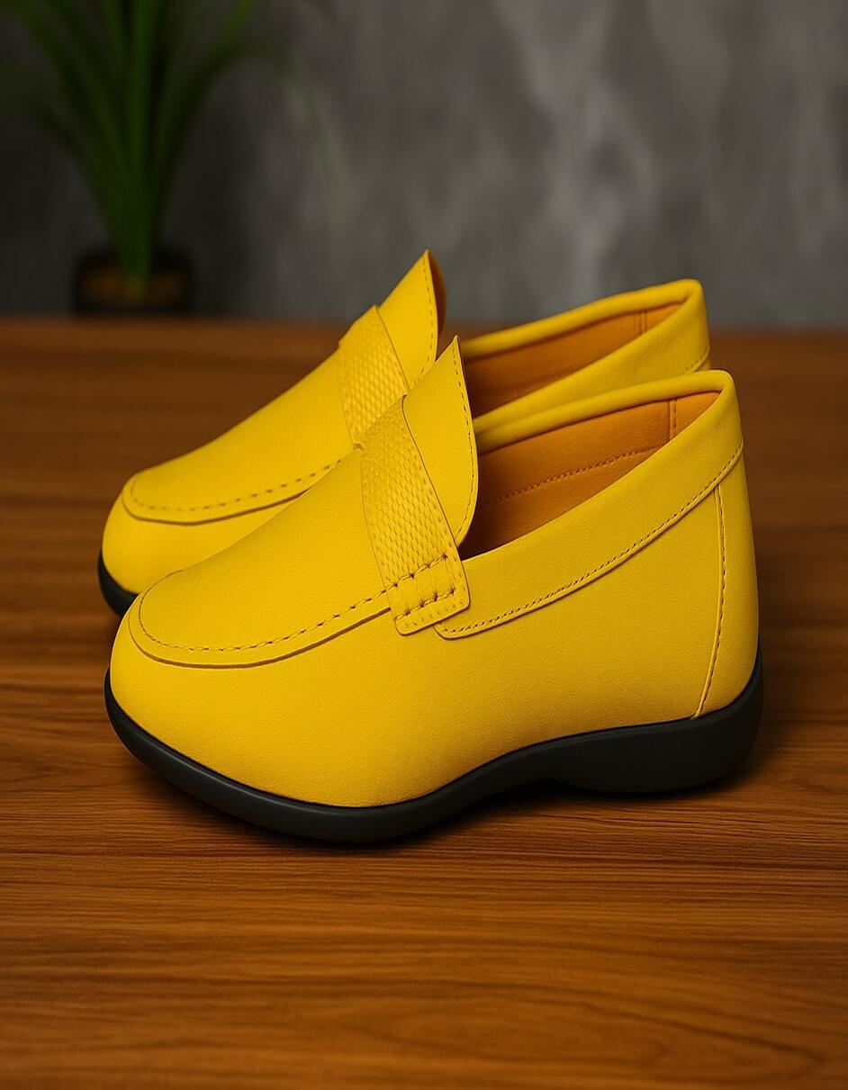 Men's Yellow Suede Loafers – Casual Slip-On Moccasin Driving Shoes