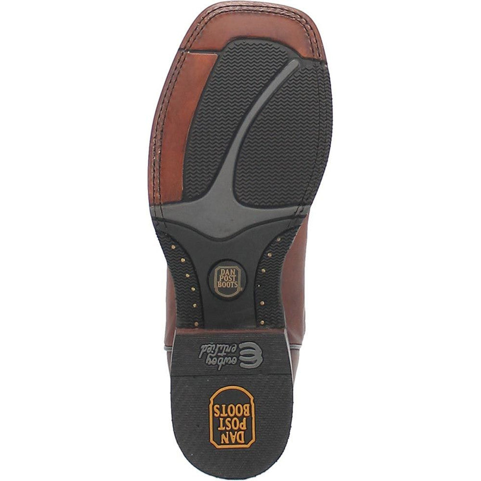 Winslow Brown Square Toe Leather Boot