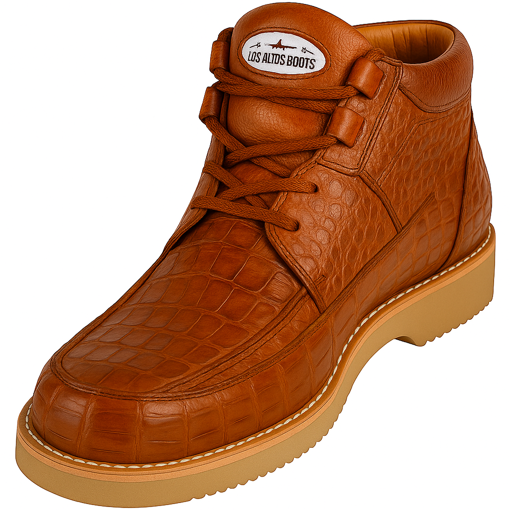 Zapato Piel de Cocodrilo Caiman y Avestruz LAB-ZA050203