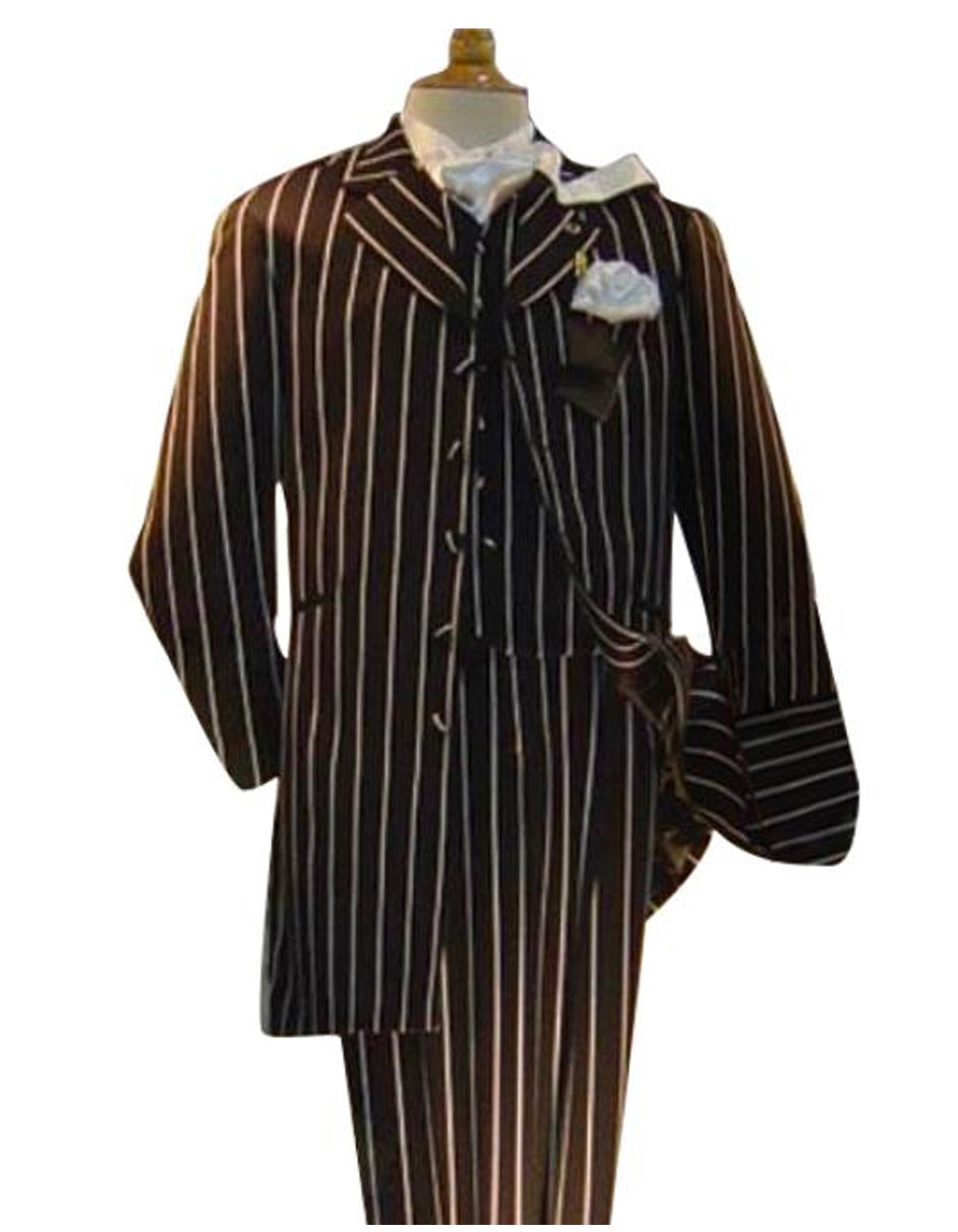 Bold Pinstripe Gangster Zoot Suit for Men