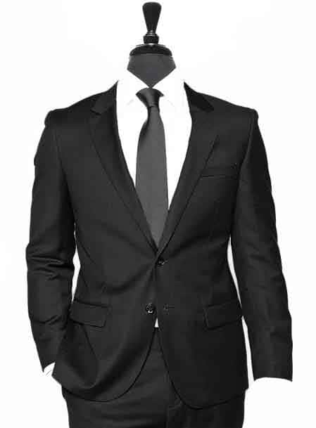 Alberto Nardoni Black 3 Pieces Summer Linen Wedding/Groom/Groomsmen Suit Jacket & Pants & Suit 2 Buttons Suit