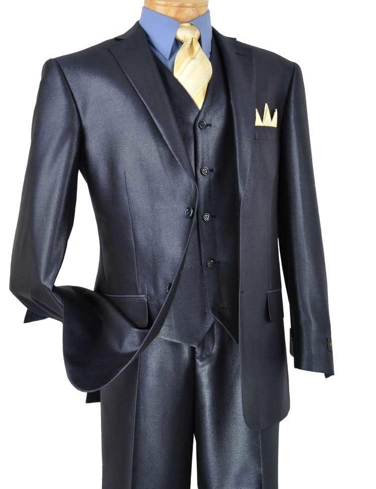 Alfa Collection Midnight Blue Men's 3 Piece Suit