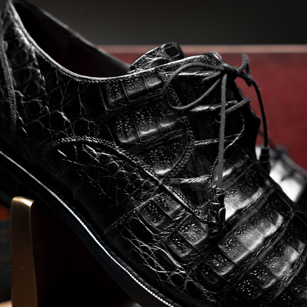 Mezlan Crocodile Derby Dress Shoes