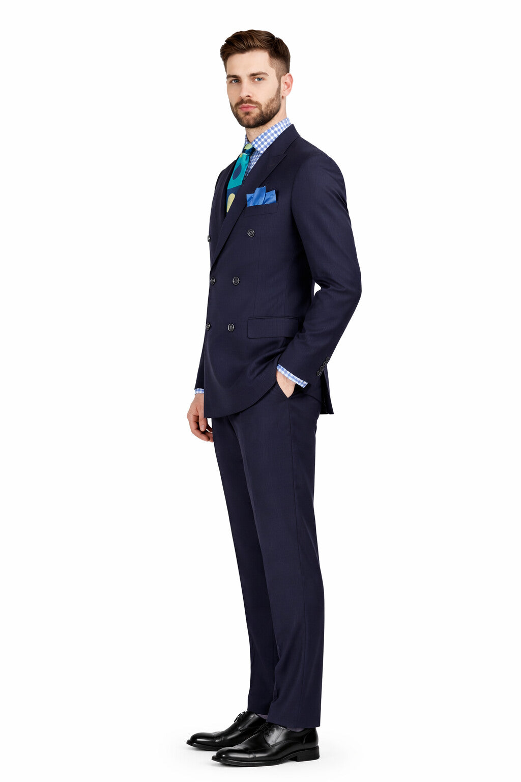 Apollo King Men's 2pc Double Breasted Outlet Suit Pleated Pants