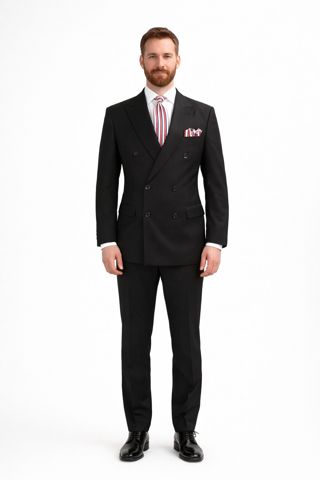 Apollo King Men's 2pc Double Breasted Outlet Suit Pleated Pants