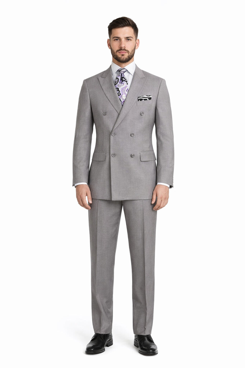 Apollo King Men's 2pc Double Breasted Outlet Suit Pleated Pants