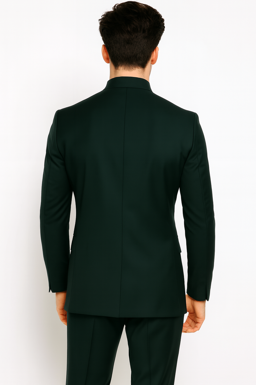 Apollo King Men's 2 Piece Nehru Style Suit Hidden Buttons