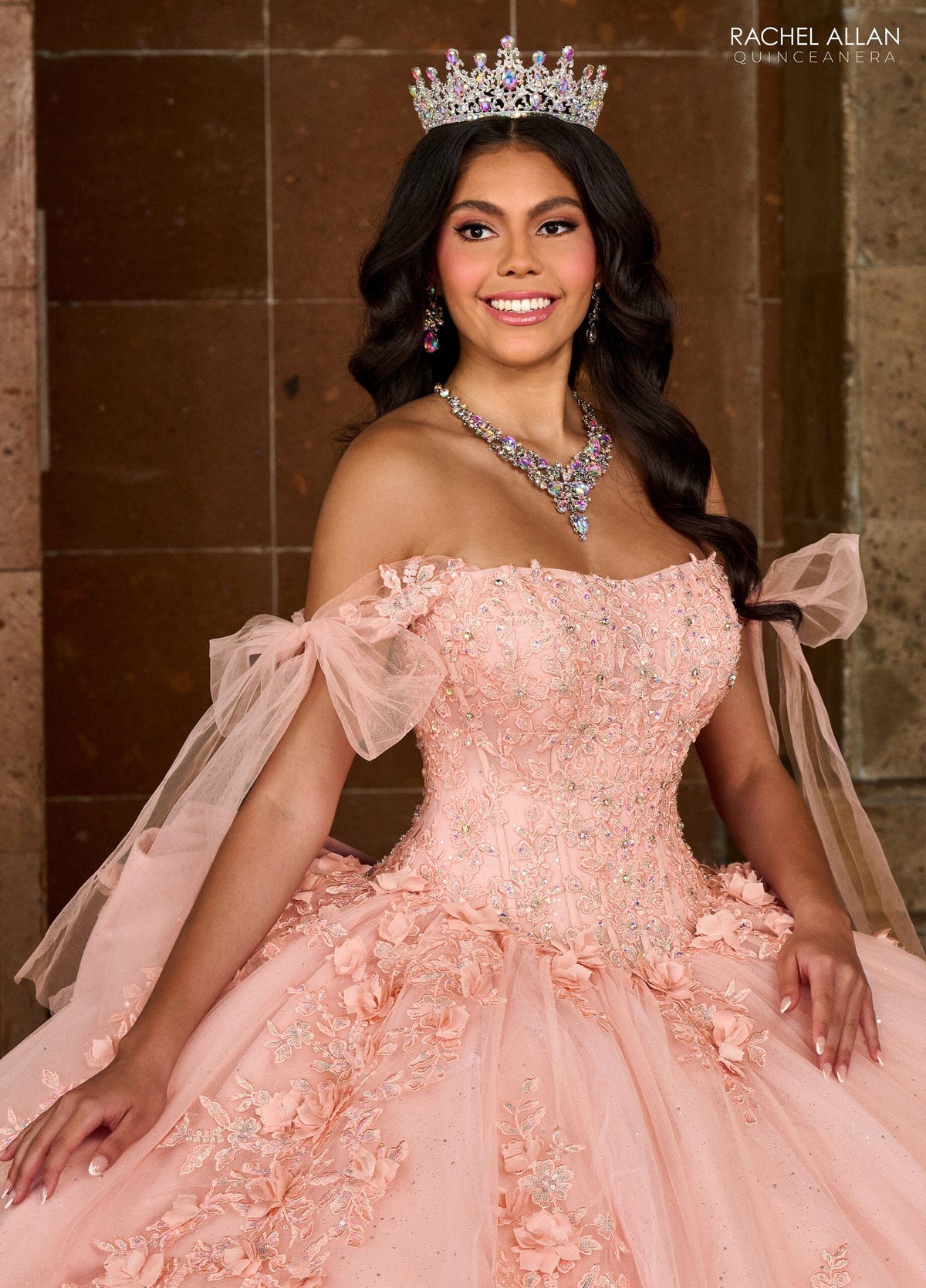 Rachel Allan RQ1132 Applique Sheer Corset Quinceanera Dress