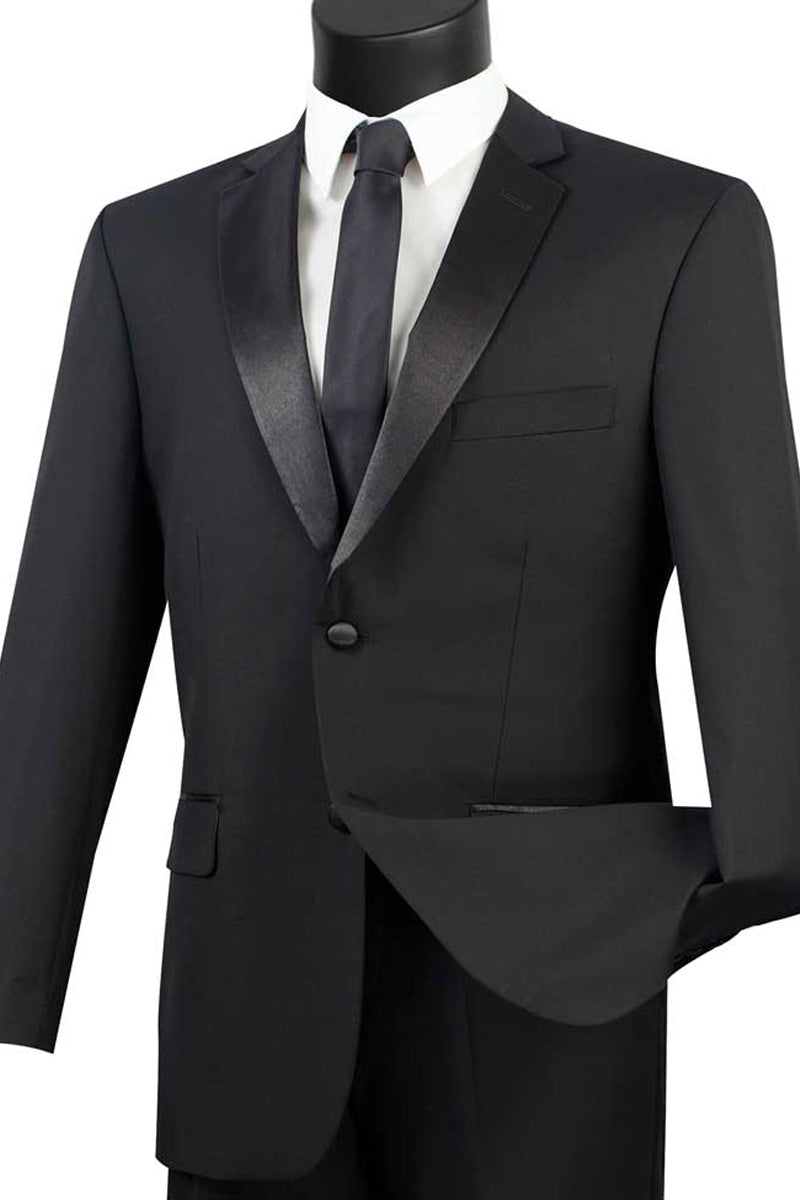 Mens Modern Fit 2 Piece Tuxedo Black