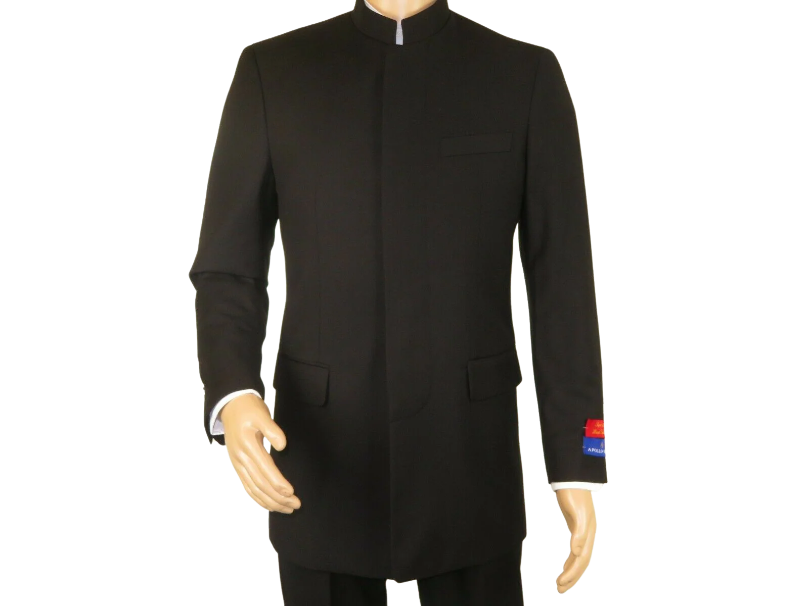 Apollo King Men's 2 Piece Nehru Style Suit Hidden Buttons