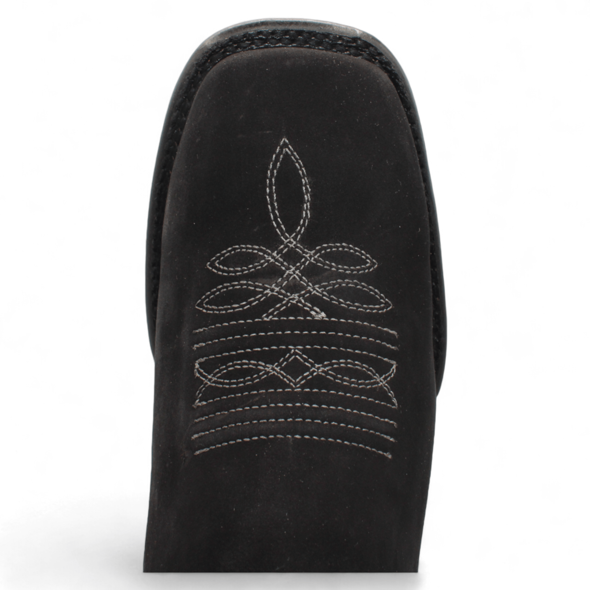 Men's Crazy Leather Square Toe Ankle Boots - Black H42P2805