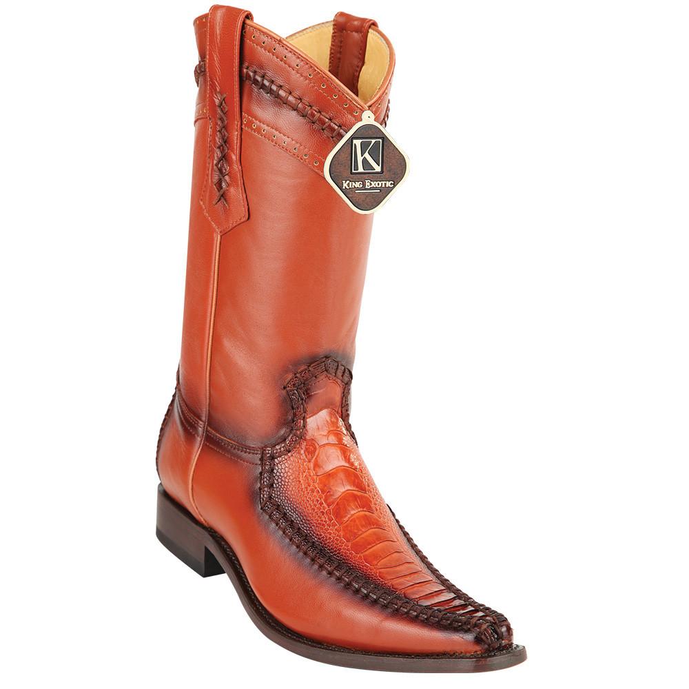 Ostrich Leg European Toe Boots by King Exotic