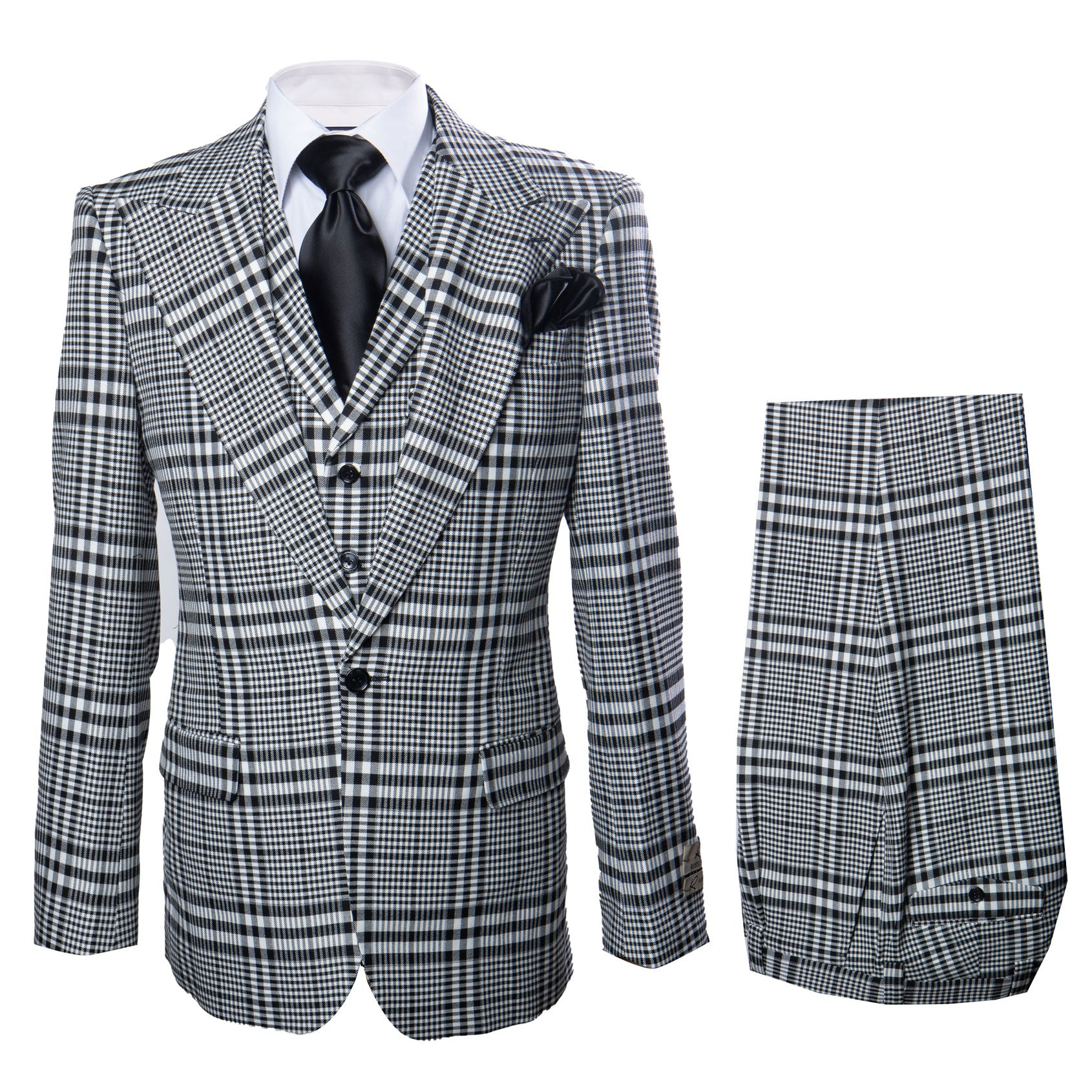 Rossiman Wool 3-Piece Suit with Baggy Pleated Pants