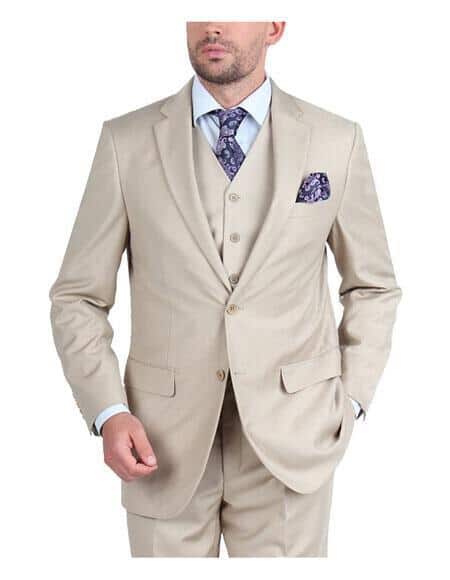 3 Piece Three buttons Front Handsome Fully Lined Pinstripe Soft Man Made Fiber Grey Boy Suit