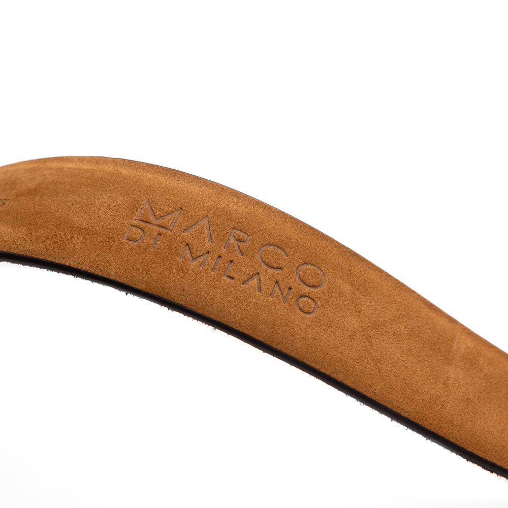 Marco Di Milano Lucca Belt Navy Leather Loafers