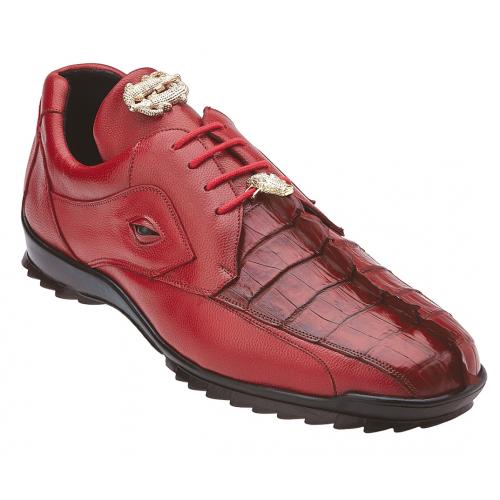 Belvedere Vasco Hornback Crocodile & Calf Sneakers