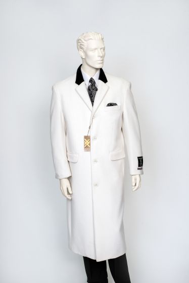 Black Cashmere Chesterfield Overcoat – 1920s Full Length Topcoat Velvet Collar